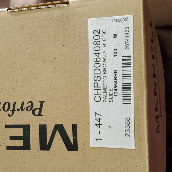 Merrell brown leather slides, worn once. Size 10 B - Picture 6 of 7